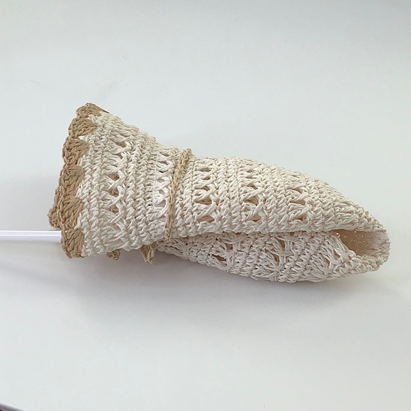 Augusta Hats Paper Crochet Hemmed Dual Color Packable Bowler Hat Size OS EUC - Picture 5 of 13